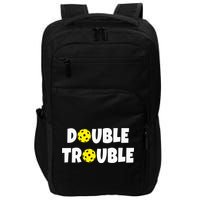 Pickleball Funny Double Trouble Team Impact Tech Backpack