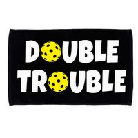 Pickleball Funny Double Trouble Team Microfiber Hand Towel