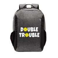 Pickleball Funny Double Trouble Team Vector Backpack