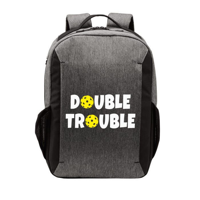 Pickleball Funny Double Trouble Team Vector Backpack