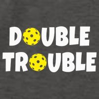 Pickleball Funny Double Trouble Team Vector Backpack