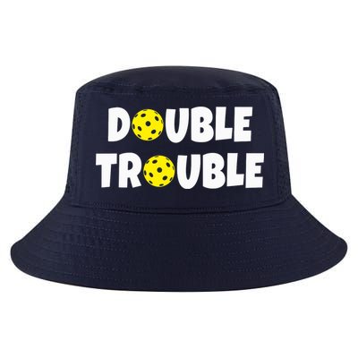 Pickleball Funny Double Trouble Team Cool Comfort Performance Bucket Hat