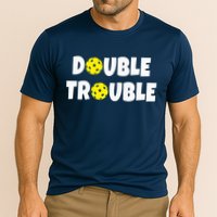 Pickleball Funny Double Trouble Team Performance Shirt