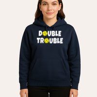 Pickleball Funny Double Trouble Team Hoodie