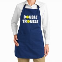 Pickleball Funny Double Trouble Team Apron