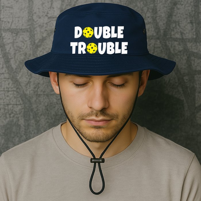 Pickleball Funny Double Trouble Team Bucket Hat