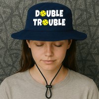 Pickleball Funny Double Trouble Team Bucket Hat