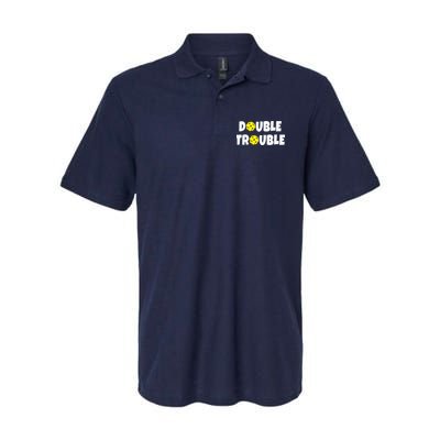 Pickleball Funny Double Trouble Team Polo