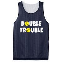 Pickleball Funny Double Trouble Team Mesh Reversible Basketball Jersey Tank