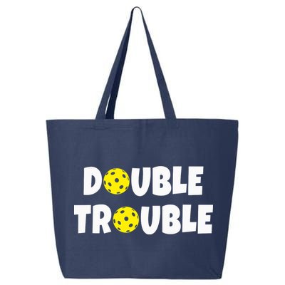Pickleball Funny Double Trouble Team 25L Jumbo Tote