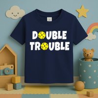 Pickleball Funny Double Trouble Team Toddler T-Shirt