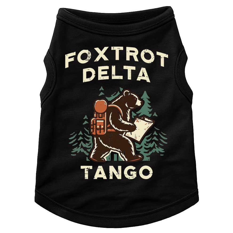 Protest Foxtrot Delta Tango Bear Resist Anti Women Doggie Tank