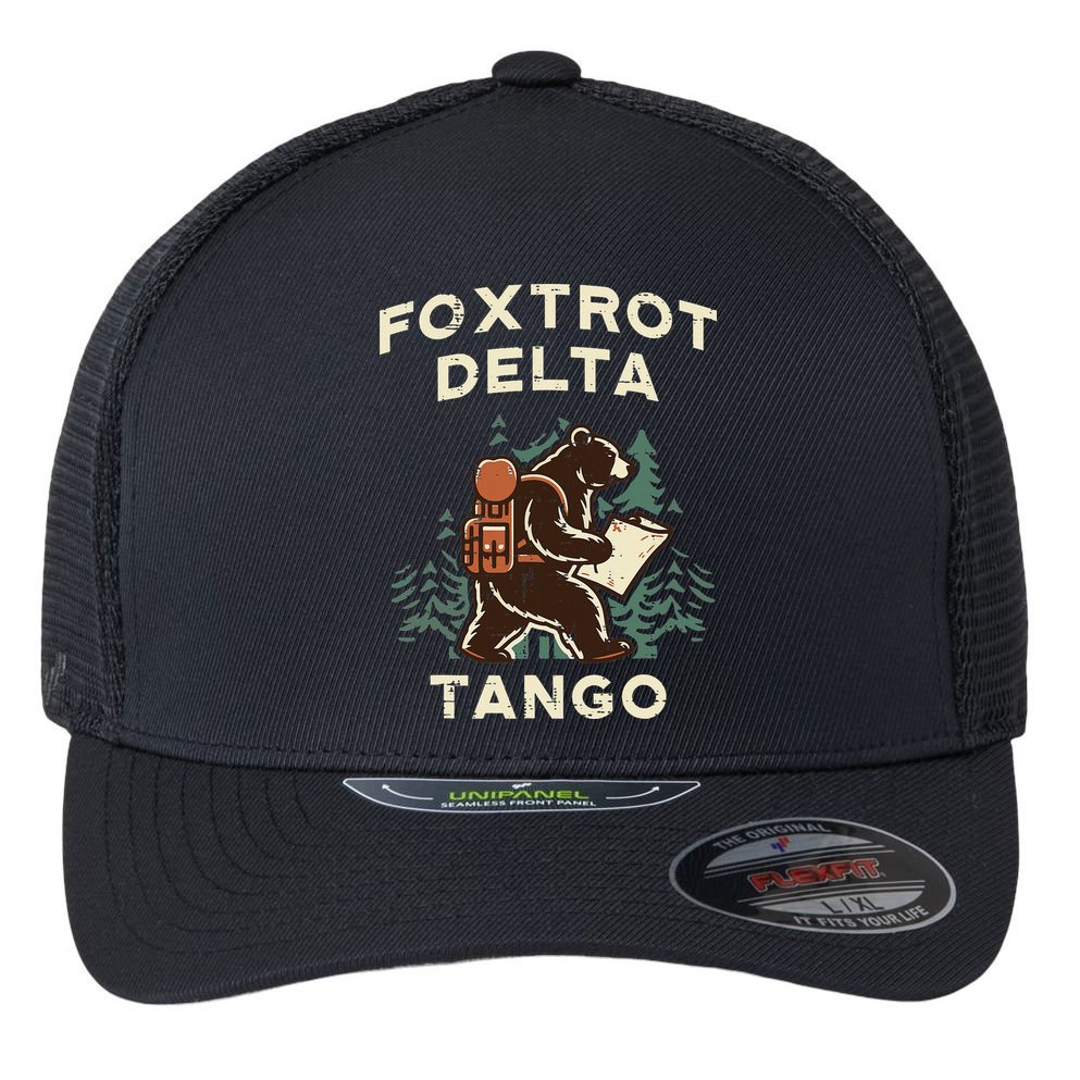 Protest Foxtrot Delta Tango Bear Resist Anti Women Flexfit Unipanel Trucker Cap