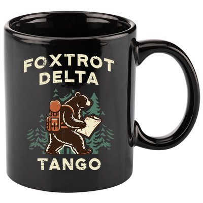 Protest Foxtrot Delta Tango Bear Resist Anti Women 11oz C Handle Ceramic Mug