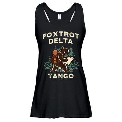 Protest Foxtrot Delta Tango Bear Resist Anti Women Ladies Essential Flowy Tank