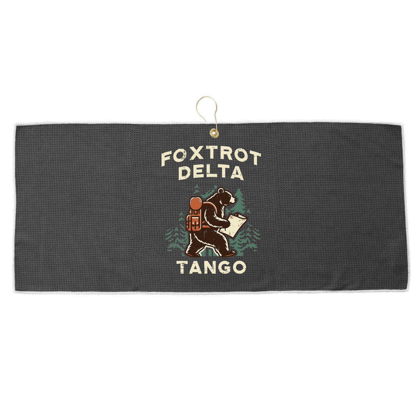 Protest Foxtrot Delta Tango Bear Resist Anti Women Large Microfiber Waffle Golf Towel