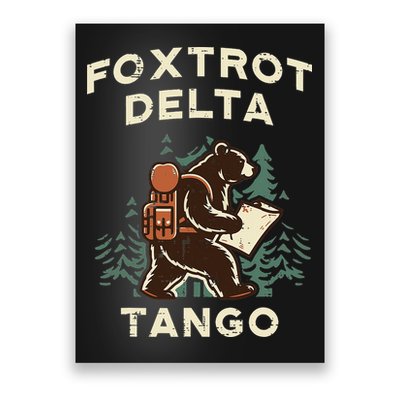 Protest Foxtrot Delta Tango Bear Resist Anti Women Poster