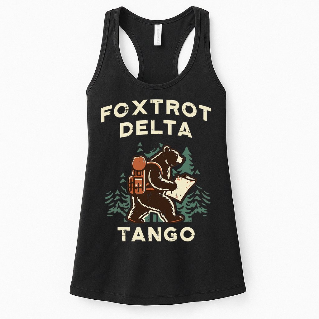 Protest Foxtrot Delta Tango Bear Resist Anti Women Womens Tank Top