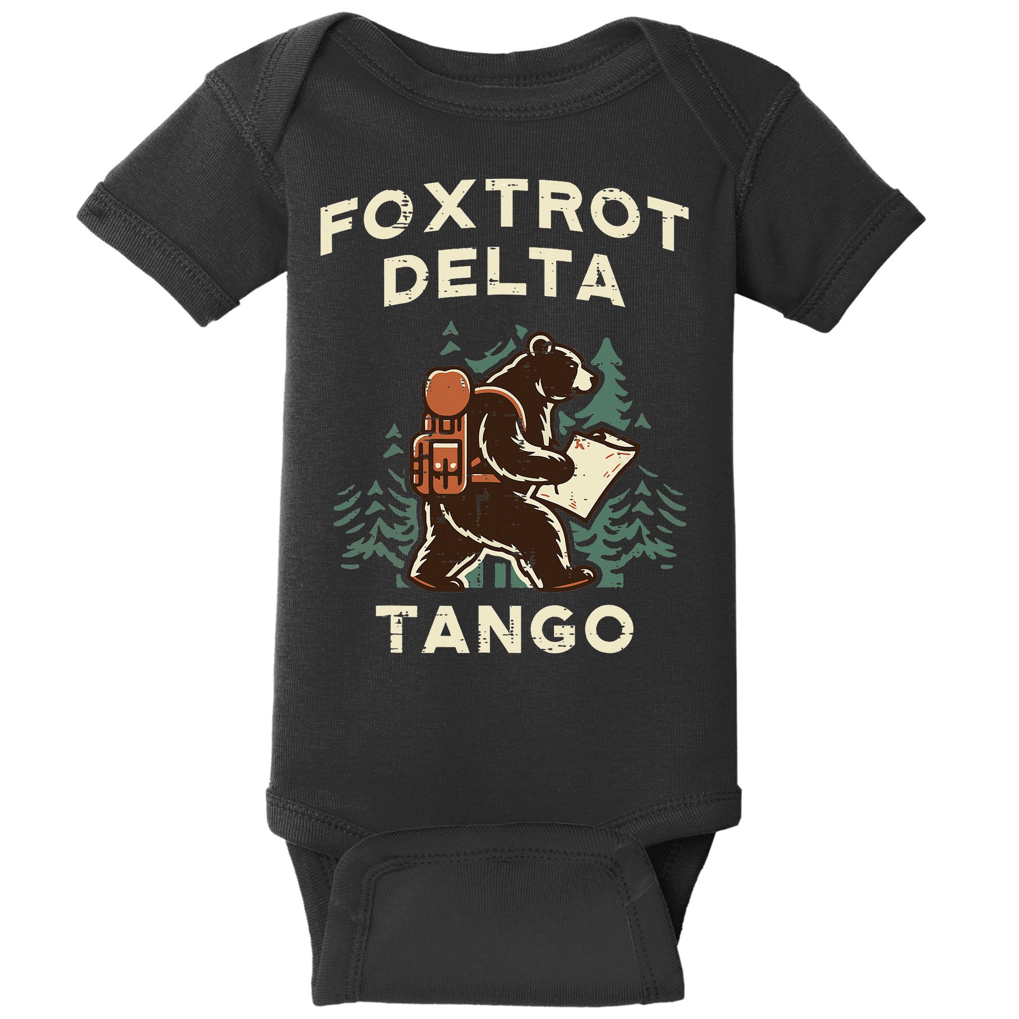 Protest Foxtrot Delta Tango Bear Resist Anti Women Baby Bodysuit