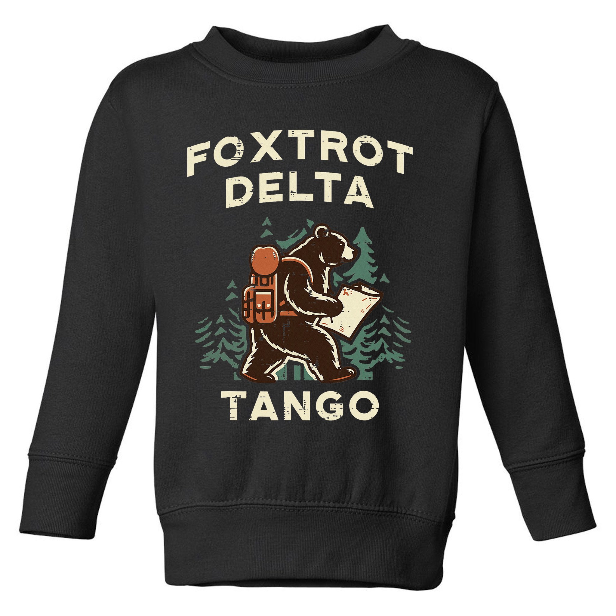 Protest Foxtrot Delta Tango Bear Resist Anti Women Toddler Sweatshirt