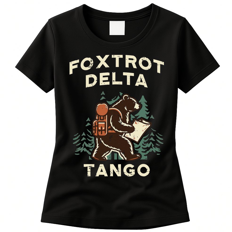 Protest Foxtrot Delta Tango Bear Resist Anti Women Womens T-Shirt