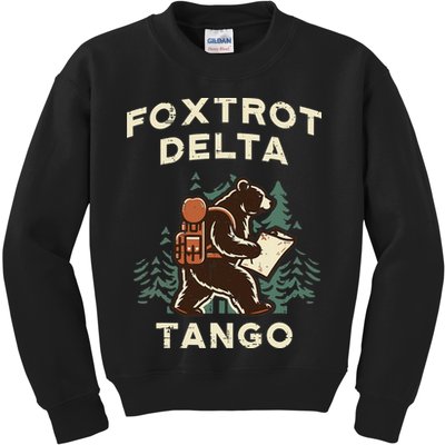 Protest Foxtrot Delta Tango Bear Resist Anti Women Kids Sweatshirt