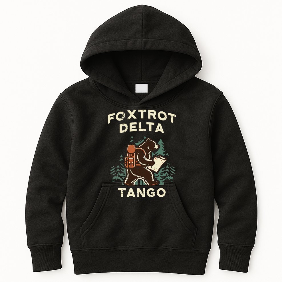 Protest Foxtrot Delta Tango Bear Resist Anti Women Kids Hoodie