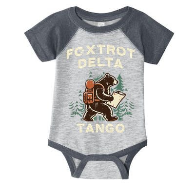 Protest Foxtrot Delta Tango Bear Resist Anti Women Infant Baby Jersey Bodysuit