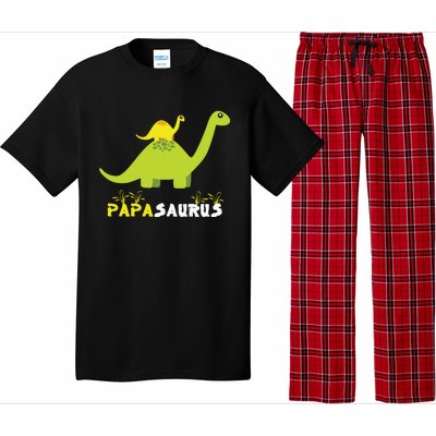 Papasaurus Funny Dinosaur Dad Papa Saurus Father's Day Pajama Set