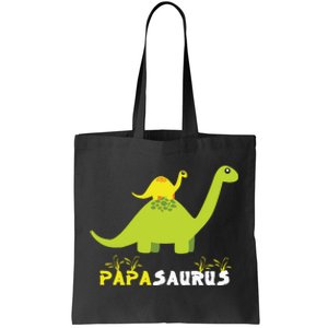 Papasaurus Funny Dinosaur Dad Papa Saurus Father's Day Tote Bag