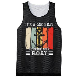 Pontoon Funny Drinking ItS A Good Day To Drink On A Boat Mesh Reversible Basketball Jersey Tank