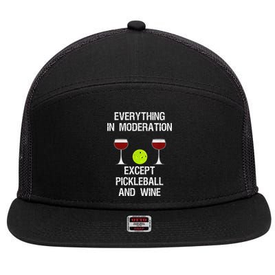 Pickleball Funny Dinking Problem Vintage 7 Panel Mesh Trucker Snapback Hat