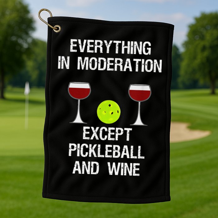 Pickleball Funny Dinking Problem Vintage Golf Towel