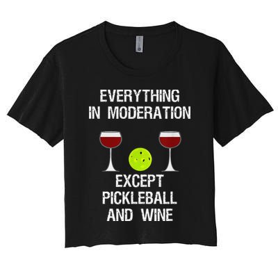 Pickleball Funny Dinking Problem Vintage Crop Top