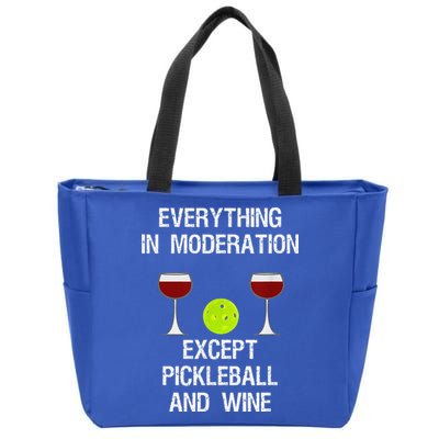 Pickleball Funny Dinking Problem Vintage Zip Tote Bag