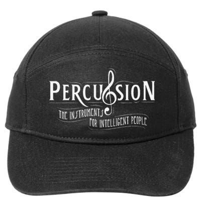 Percussion Funny Drummer Gifts Drummers 7-Panel Snapback Hat