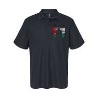 Palestine Flag Dad On Back Side Palestinian Angel Kids Wings Softstyle Adult Sport Polo