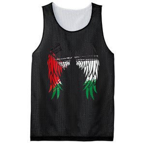 Palestine Flag Dad On Back Side Palestinian Angel Kids Wings Mesh Reversible Basketball Jersey Tank