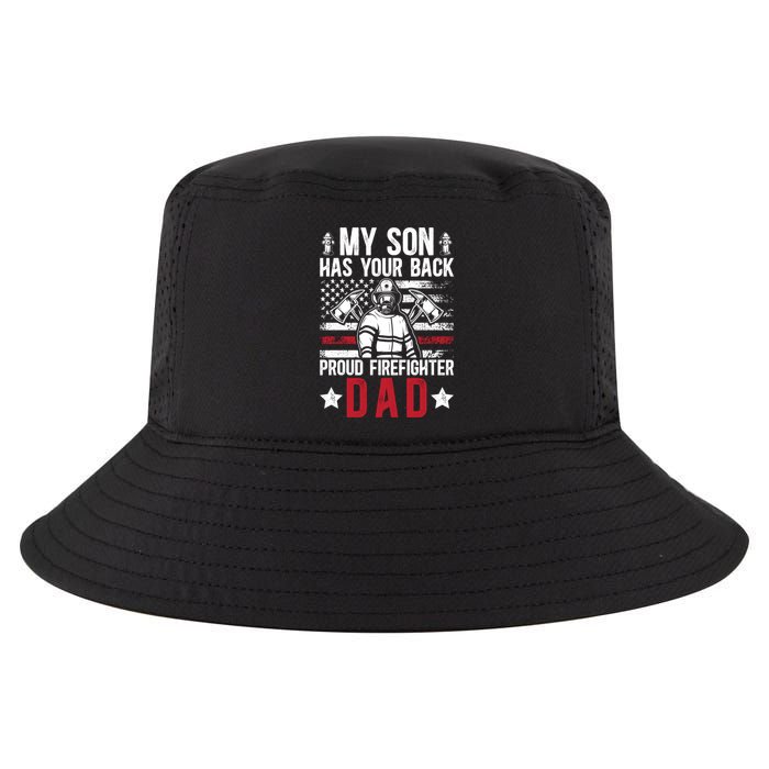Proud Firefighter Dad Of A Firefighter Father Fire Dad Meaningful Gift Cool Comfort Performance Bucket Hat