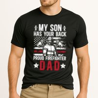 Proud Firefighter Dad Of A Firefighter Father Fire Dad Meaningful Gift Cooling Performance Crew T-Shirt