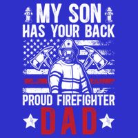 Proud Firefighter Dad Of A Firefighter Father Fire Dad Meaningful Gift Tall T-Shirt