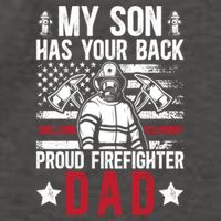 Proud Firefighter Dad Of A Firefighter Father Fire Dad Meaningful Gift Vector Backpack