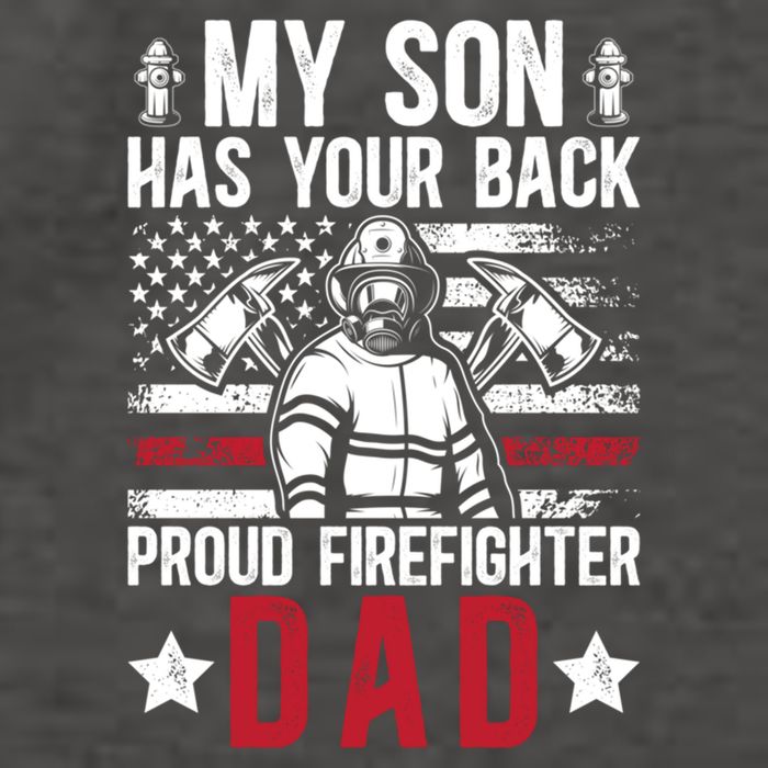 Proud Firefighter Dad Of A Firefighter Father Fire Dad Meaningful Gift Vector Backpack