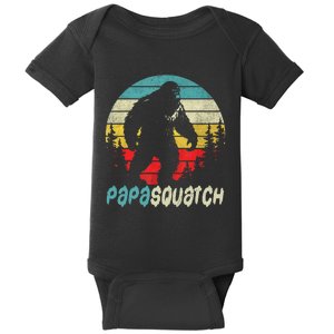 Papasquatch Father's Day Bigfoot Sasquatch Papa Gifts Baby Bodysuit