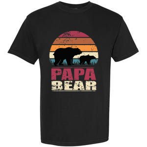 Papabear Family Daddy Bear Newborn Baby Fatherhood Papa Bear Garment-Dyed Heavyweight T-Shirt