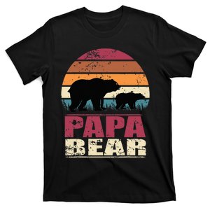 Papabear Family Daddy Bear Newborn Baby Fatherhood Papa Bear T-Shirt