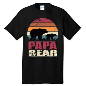 Papabear Family Daddy Bear Newborn Baby Fatherhood Papa Bear Tall T-Shirt