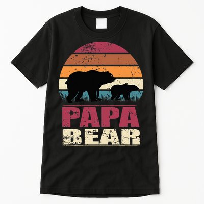 Papabear Family Daddy Bear Newborn Baby Fatherhood Papa Bear Tall T-Shirt