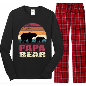 Papabear Family Daddy Bear Newborn Baby Fatherhood Papa Bear Long Sleeve Pajama Set