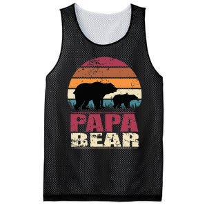 Papabear Family Daddy Bear Newborn Baby Fatherhood Papa Bear Mesh Reversible Basketball Jersey Tank